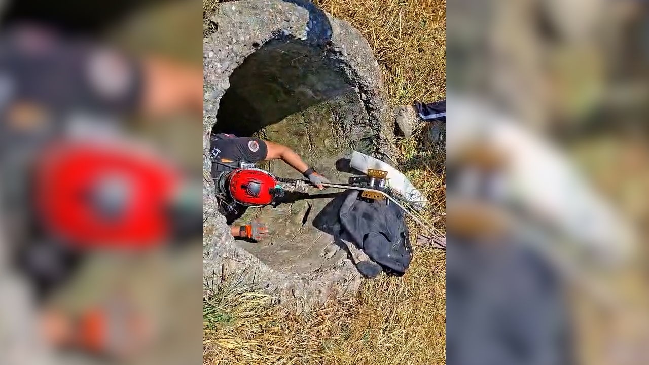 Mersin Büyükşehir İtfaiyesi Kuyudan Keçi Kurtardı