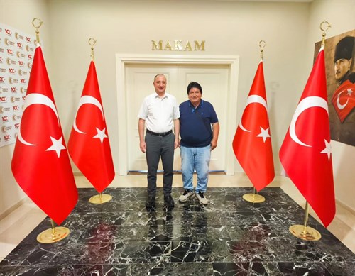 Şahin Mahallesi Muhtarı Hüseyin Aydın Tarsus Kaymakamı Mehmet Ali Akyüz'ü Ziyaret Etti